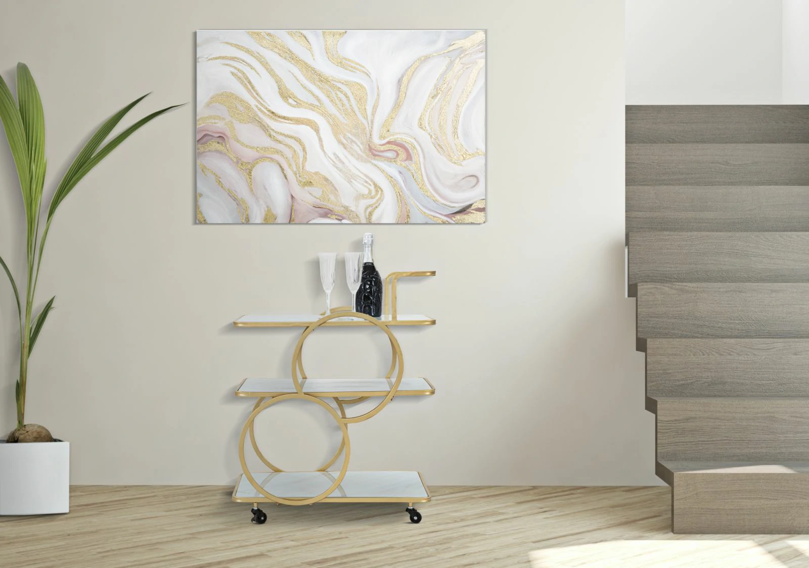 Carrello Bar Marble Glass - immagine 6