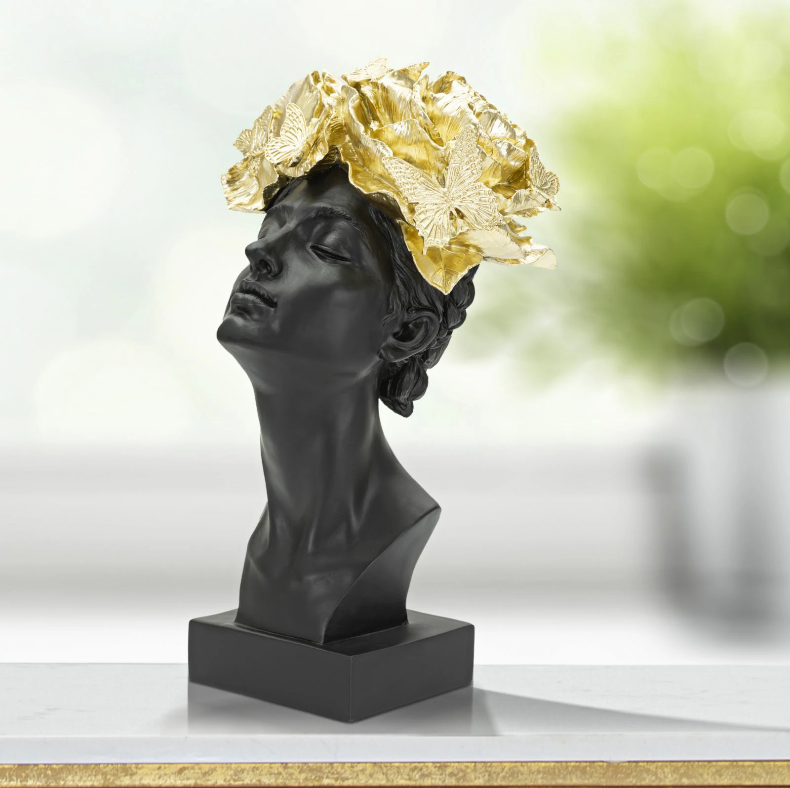 Busto Resina Donna con Farfalle - immagine 2