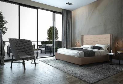 letto matrimoniale contenitore onda