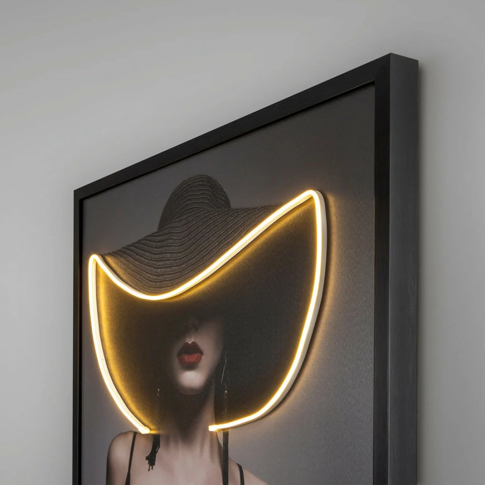 dettaglio cappello led del quadro