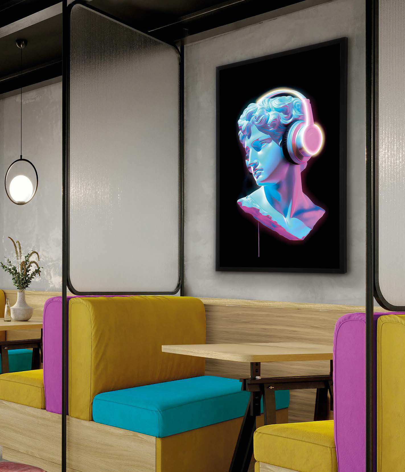 quadro led busto classico
