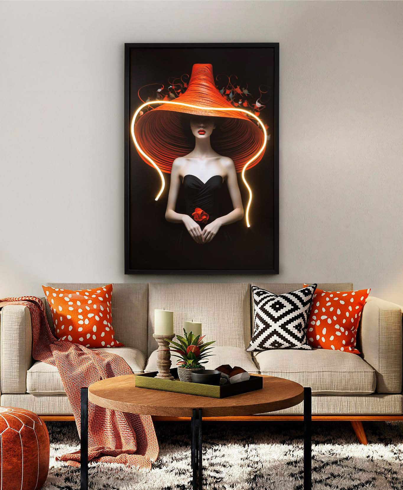 quadro led tocado