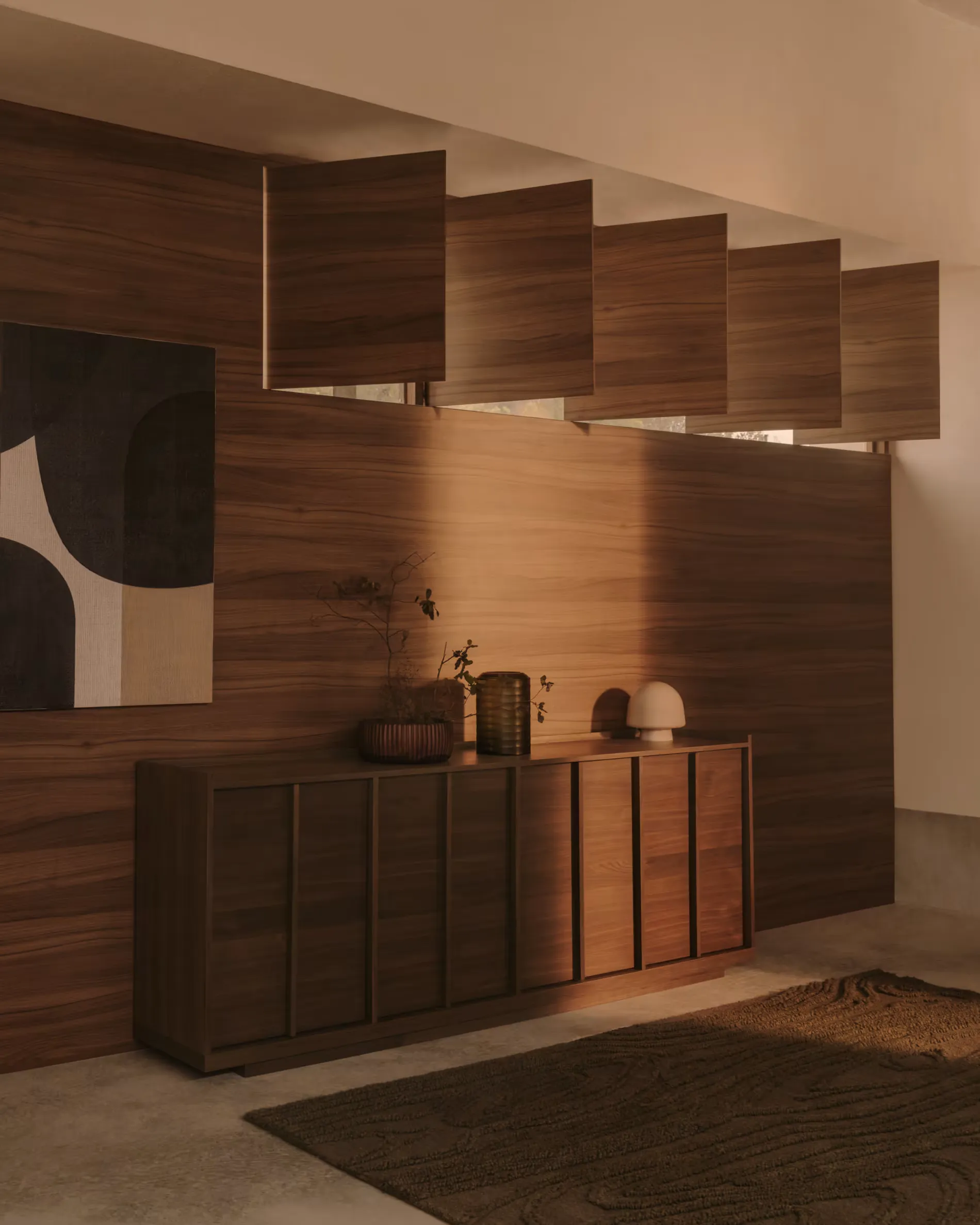 Madia da Soggiorno Auralis in Noce Scura 200x80 cm - immagine 10