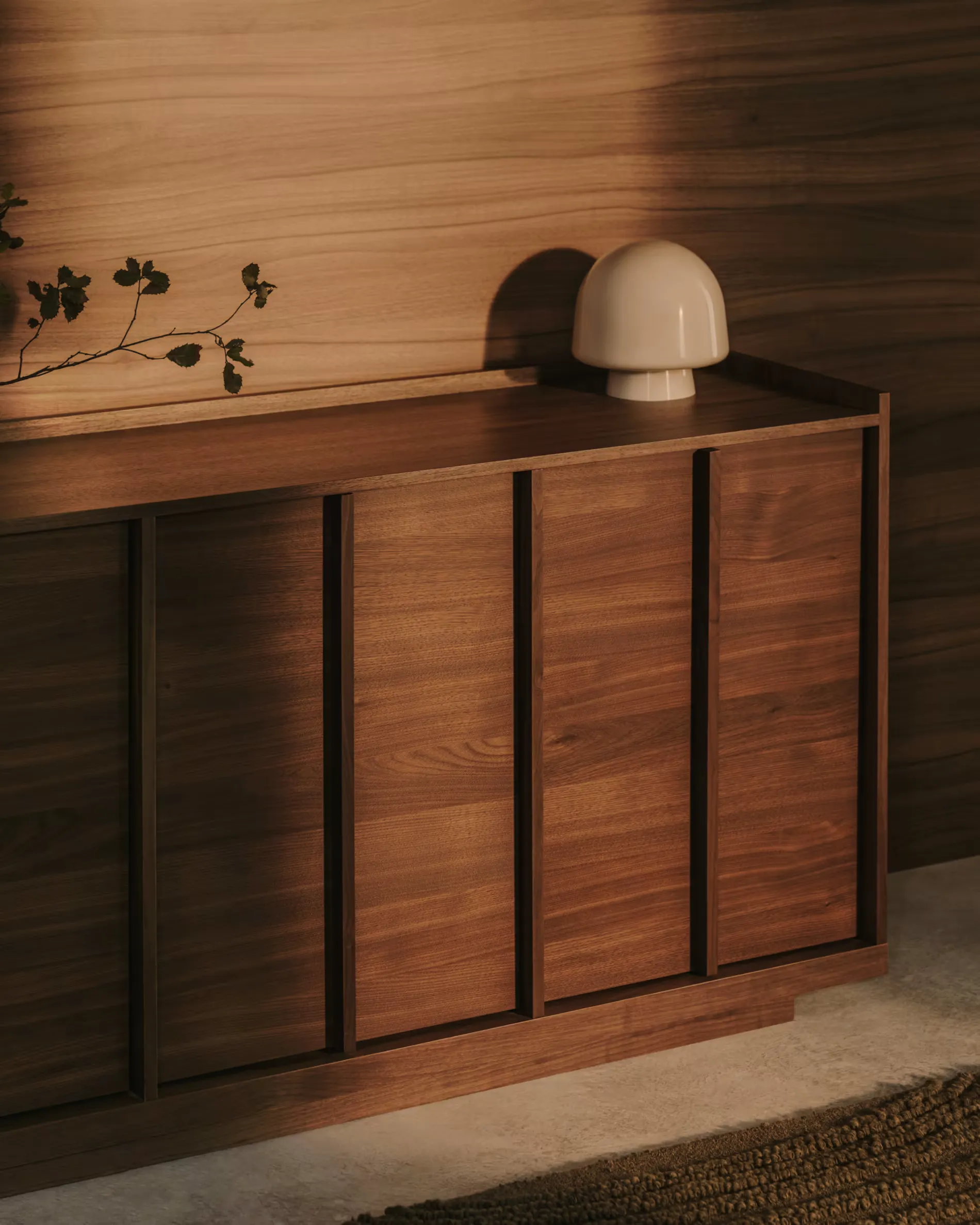 Madia da Soggiorno Auralis in Noce Scura 200x80 cm - immagine 7