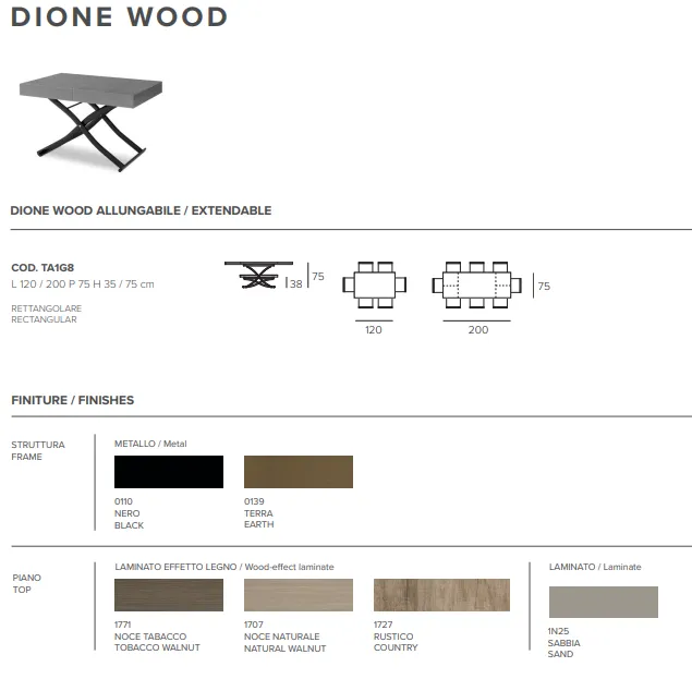 Tavolino da Salotto Trasformabile in Tavolo Living Dione Wood - immagine 4