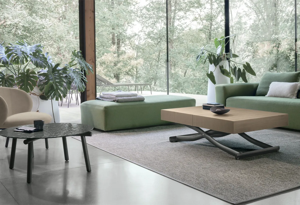 Tavolino da Salotto Trasformabile in Tavolo Living Dione Wood