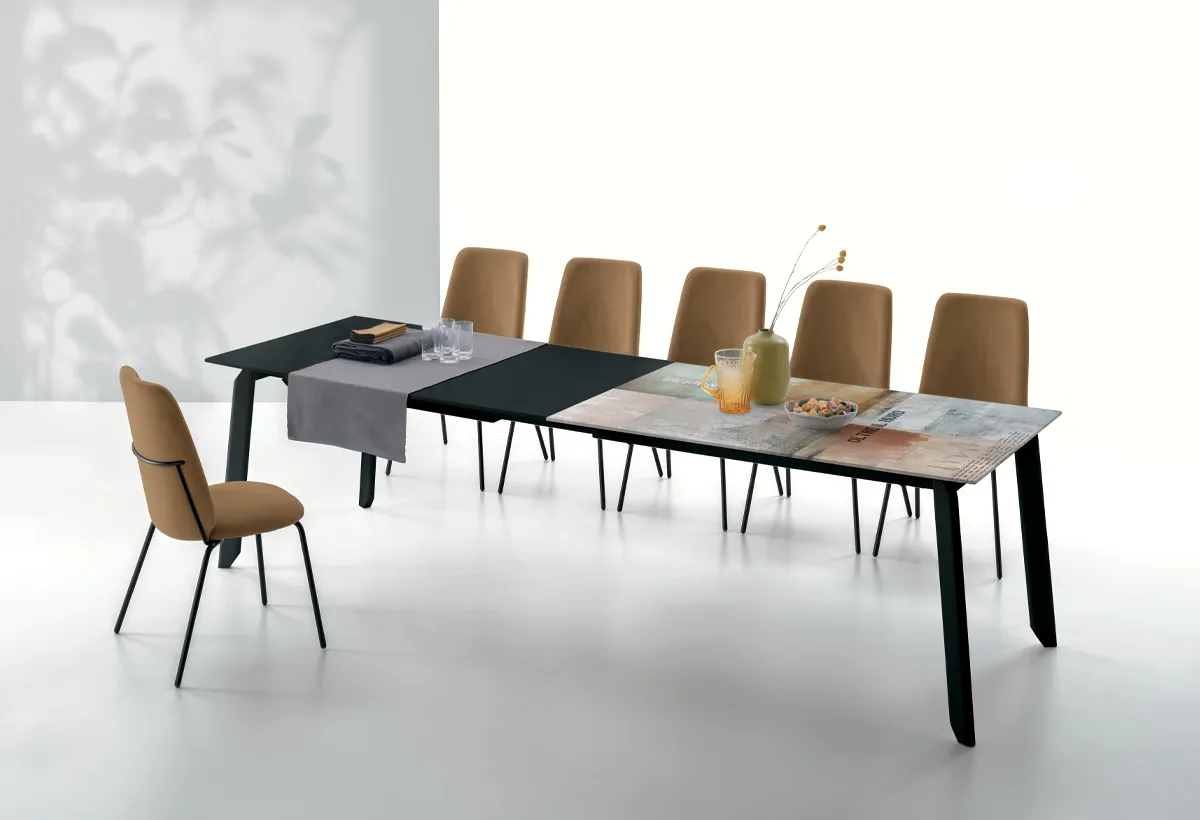 Tavolo Efesto Allungabile con Effetto Marmo - immagine 4