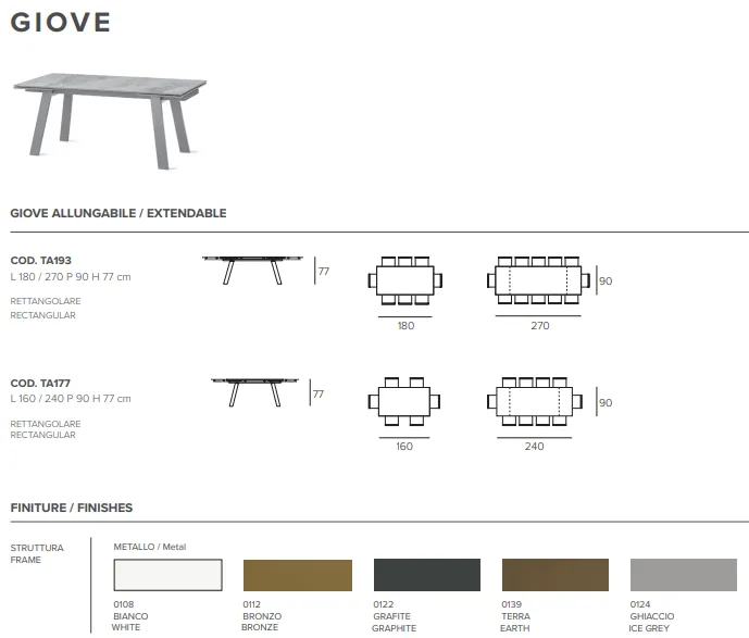Tavolo da Living Rettangolare Giove - immagine 6